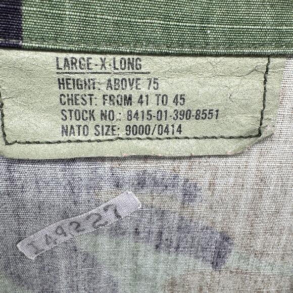 JROTC Coat Mens Large Extra Long Hot Weather Woodlands Camo Combat Button Up - Picture 2 of 8